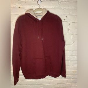 Old Navy Sherpa Lined Thermal Sweatshirt-Maroon